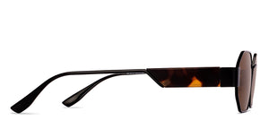 Black Hexagonal Full Rim Unisex Sunglasses by Lenskart-232004