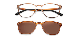 Brown Square Full Rim Unisex Eyeglasses by Lenskart Air-205273