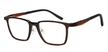 Load image into Gallery viewer, Brown Square Full Rim Unisex Eyeglasses by Lenskart Air-152147