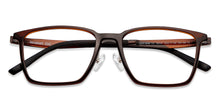 Load image into Gallery viewer, Brown Square Full Rim Unisex Eyeglasses by Lenskart Air-152147