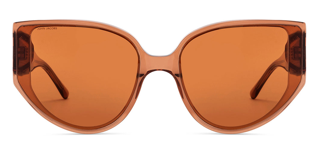 Brown Cat Eye Full Rim Women Sunglasses by John Jacobs-216816