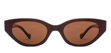 Load image into Gallery viewer, Brown Cat Eye Full Rim Women Sunglasses by Lenskart-224478