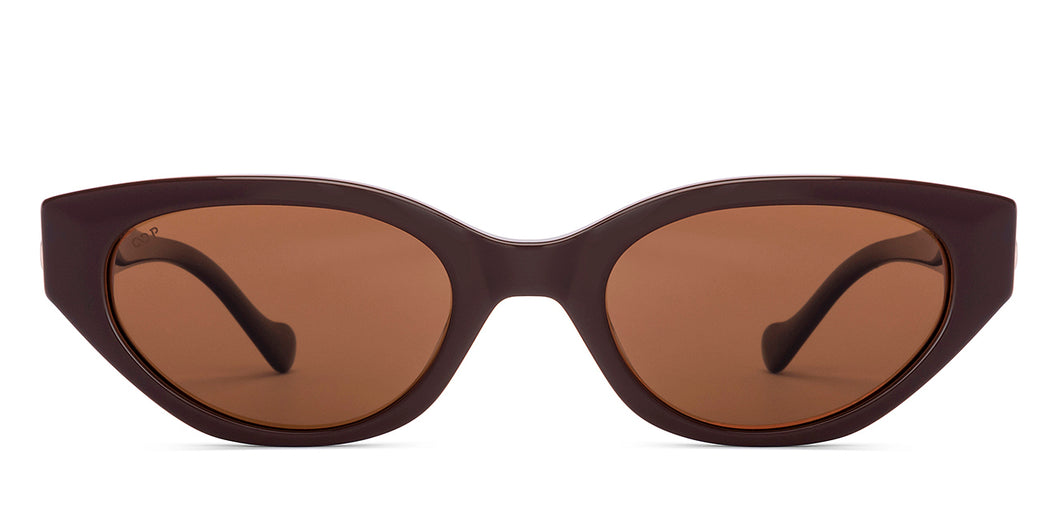 Brown Cat Eye Full Rim Women Sunglasses by Lenskart-224478