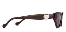 Load image into Gallery viewer, Brown Cat Eye Full Rim Women Sunglasses by Lenskart-224478