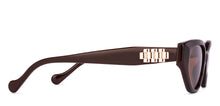 Load image into Gallery viewer, Brown Cat Eye Full Rim Women Sunglasses by Lenskart-224478