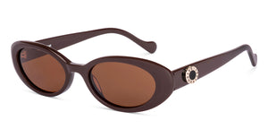 Brown Round Full Rim Women Sunglasses by Lenskart-224476