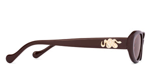 Brown Round Full Rim Women Sunglasses by Lenskart-224476