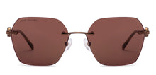 Load image into Gallery viewer, Copper Geometric Rimless Women Sunglasses by John Jacobs-229247