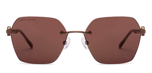 Copper Geometric Rimless Women Sunglasses by John Jacobs-229247