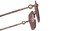 Load image into Gallery viewer, Copper Geometric Rimless Women Sunglasses by John Jacobs-229247