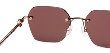 Load image into Gallery viewer, Copper Geometric Rimless Women Sunglasses by John Jacobs-229247