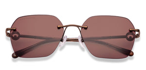 Copper Geometric Rimless Women Sunglasses by John Jacobs-229247