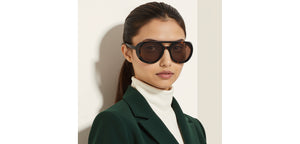 Brown Aviator Full Rim Unisex Sunglasses by John Jacobs-236883