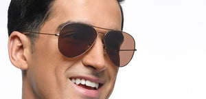 Brown Aviator Full Rim Unisex Sunglasses by Vincent Chase Polarized-211474