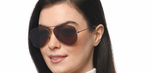Brown Aviator Full Rim Unisex Sunglasses by Vincent Chase Polarized-211474