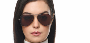 Brown Aviator Full Rim Unisex Sunglasses by Vincent Chase Polarized-211474