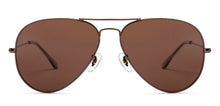 Load image into Gallery viewer, Brown Aviator Full Rim Unisex Sunglasses by Vincent Chase Polarized-211474