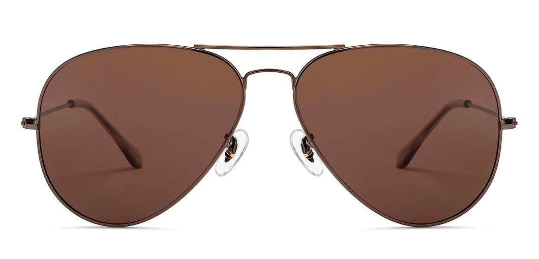 Brown Aviator Full Rim Unisex Sunglasses by Vincent Chase Polarized-211474