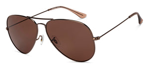 Brown Aviator Full Rim Unisex Sunglasses by Vincent Chase Polarized-211474