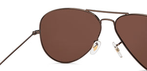 Brown Aviator Full Rim Unisex Sunglasses by Vincent Chase Polarized-211474