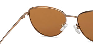 Brown Cat Eye Full Rim Women Sunglasses by Vincent Chase Polarized-212599