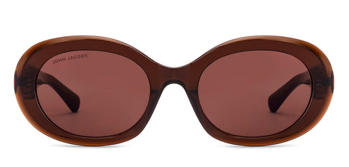 Brown Oval Full Rim Women Sunglasses by John Jacobs-229256