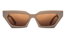 Load image into Gallery viewer, Brown Cat Eye Full Rim Unisex Sunglasses by John Jacobs Online-212558