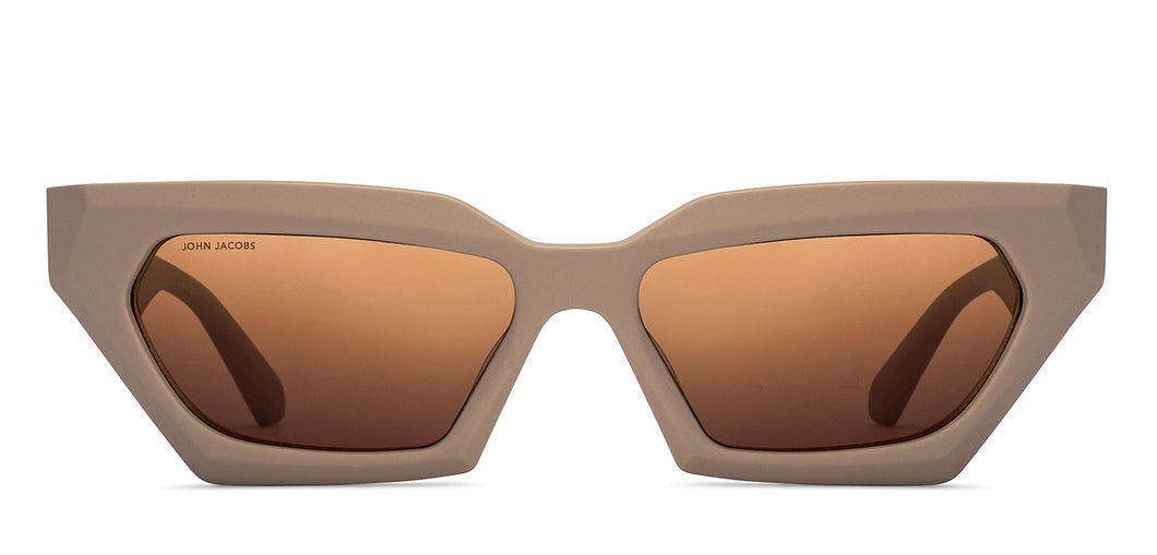 Brown Cat Eye Full Rim Unisex Sunglasses by John Jacobs Online-212558