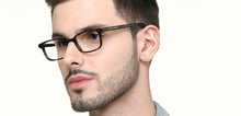 Load image into Gallery viewer, Brown Rectangle Full Rim Unisex Eyeglasses by John Jacobs-215545