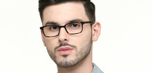 Load image into Gallery viewer, Brown Rectangle Full Rim Unisex Eyeglasses by John Jacobs-215545