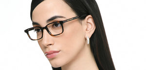 Brown Rectangle Full Rim Unisex Eyeglasses by John Jacobs-215545