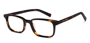 Brown Rectangle Full Rim Unisex Eyeglasses by John Jacobs-215545
