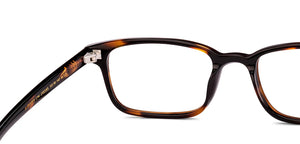 Brown Rectangle Full Rim Unisex Eyeglasses by John Jacobs-215545