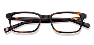 Brown Rectangle Full Rim Unisex Eyeglasses by John Jacobs-215545