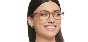 Brown Rectangle Full Rim Unisex Eyeglasses by John Jacobs-216738