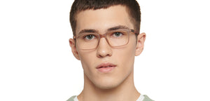 Brown Rectangle Full Rim Unisex Eyeglasses by John Jacobs-216738