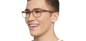Brown Rectangle Full Rim Unisex Eyeglasses by John Jacobs-216738