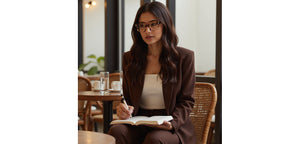 Brown Square Full Rim Unisex Eyeglasses by John Jacobs-233415
