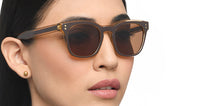 Load image into Gallery viewer, Brown Wayfarer Full Rim Unisex Sunglasses by Vincent Chase Polarized-215958
