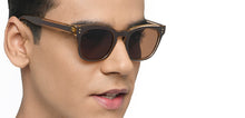 Load image into Gallery viewer, Brown Wayfarer Full Rim Unisex Sunglasses by Vincent Chase Polarized-215958