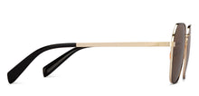 Load image into Gallery viewer, Gold Black Geometric Full Rim Unisex Sunglasses by Vincent Chase Polarized-206761