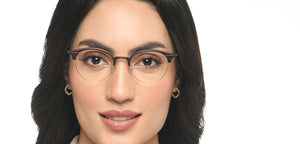 Brown Oval Full Rim Unisex Eyeglasses by John Jacobs-210122