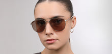 Load image into Gallery viewer, Gold Aviator Full Rim Unisex Sunglasses by John Jacobs-223168