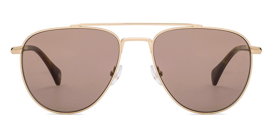 Gold Aviator Full Rim Unisex Sunglasses by John Jacobs-223168