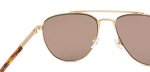 Gold Aviator Full Rim Unisex Sunglasses by John Jacobs-223168