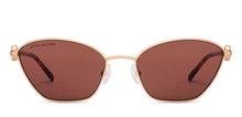 Load image into Gallery viewer, Gold Cat Eye Full Rim Women Sunglasses by John Jacobs-229245