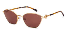 Load image into Gallery viewer, Gold Cat Eye Full Rim Women Sunglasses by John Jacobs-229245
