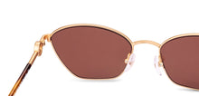 Load image into Gallery viewer, Gold Cat Eye Full Rim Women Sunglasses by John Jacobs-229245