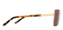 Load image into Gallery viewer, Gold Geometric Full Rim Men Sunglasses by John Jacobs-229259
