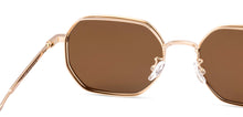 Load image into Gallery viewer, Gold Geometric Full Rim Unisex Sunglasses by Vincent Chase-226235